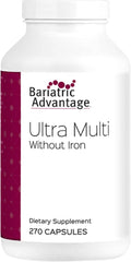 Bariatric Advantage Ultra Multi Without Iron - High Potency Multivitamin - for Bariatric Surgery Patients - Bariatric Multivitamin Capsule - with Calcium Vitamin C &amp More - 270 Capsules