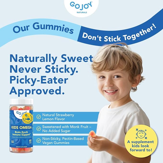 Kids Omega 3 DHA and 7 in 1 Kids Focus Gummies Bundle - Extra Support for Children