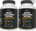 Collagen Multi Peptides Supplement Types I II III X 240 Capsules 2-Pack