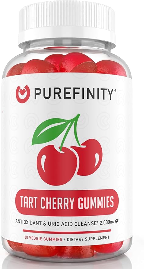 PUREFINITY Tart Cherry and Magnesium Gummies Bundle (Uric Acid Flush &amp Cleanse with Magnesium Support)