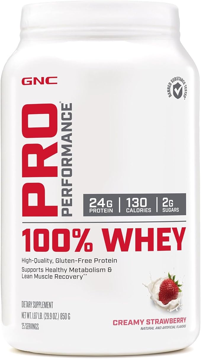 GNC Pro Performance 100% Whey - Creamy Strawberry (25 Servings)