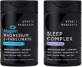 Sports Research® Sleep Pack - Magnesium L-Threonate Capsules 2000mg - High-Absorption Magtein for Enhanced Brain Health Memory Focus &amp Restful Sleep Support + Sleep Complex - Melatonin-Free
