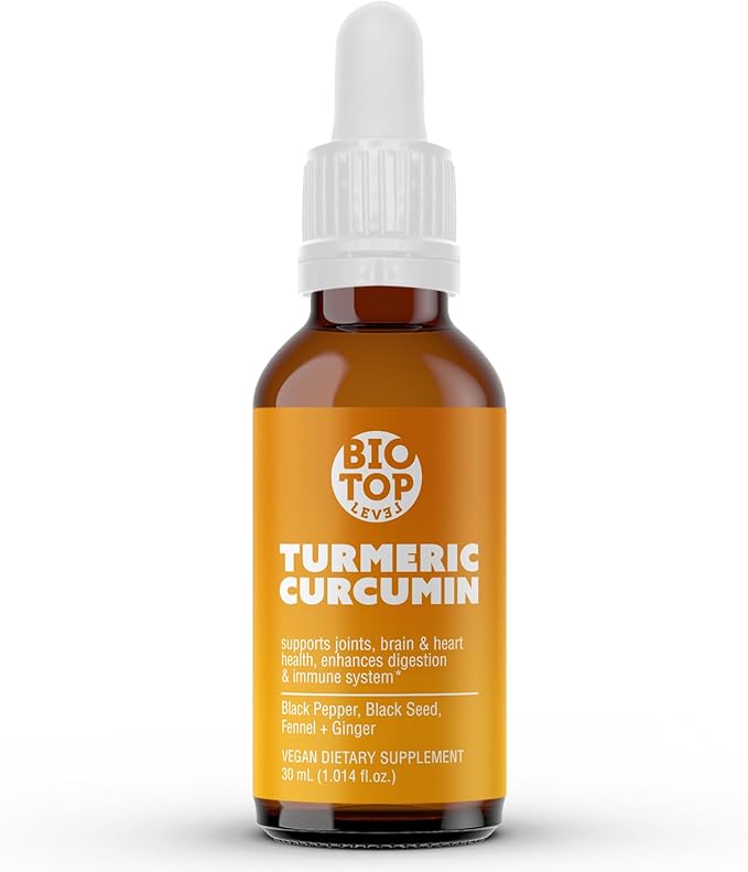 Liquid Turmeric Curcumin Plus Natural Organic Black Pepper.