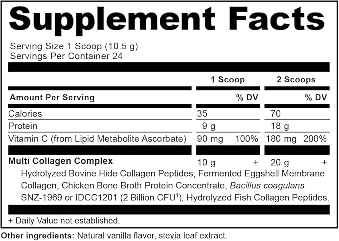 Ancient Nutrition Collagen Peptides Powder Multi Collagen Protein Women &amp Men Vitamin C Probiotics Hydrolyzed Collagen Supports Skin Joints Gut Health Vanilla 24 Servings