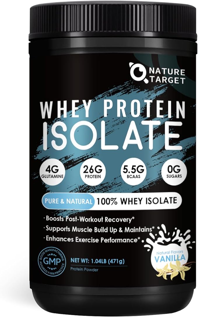 NATURE TARGET Pure Whey Protein Powder Vanilla 1.04LB(471g)