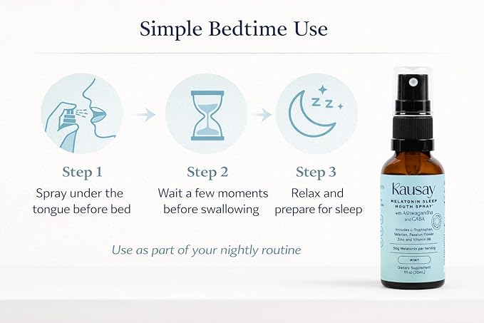 Sleep Mouth Spray | Melatonin + Botanical Blend | Alcohol- &amp Sugar-Free | Mint | 30 mL