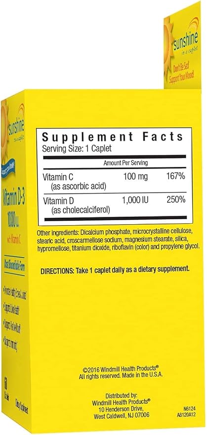 Nutritionworks Sunshine in a Caplet Vitamin D Caplets 60 Caplets (Pack of 2)