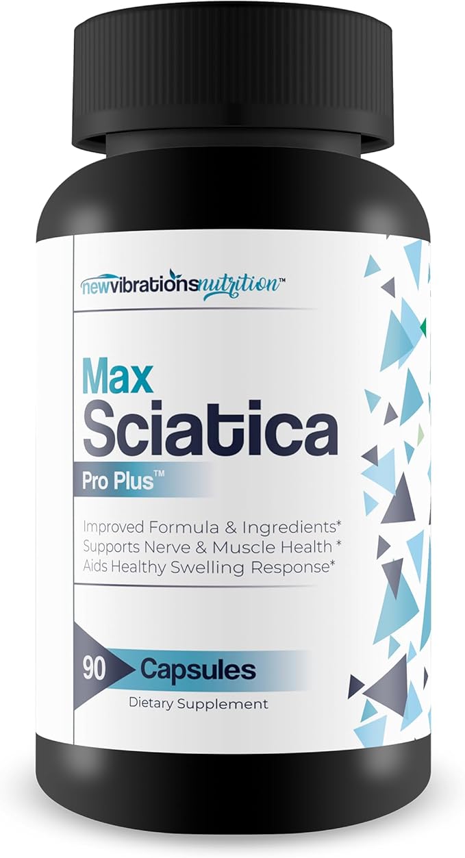 Max Sciatica Pro Plus - Our Best Sciatic Nerve Relief Supplement for Full Nervous System Support - Made with Turmeric Vitamin D Vitamin C &amp More - Nerve Support Formula Nerve Support Supplement