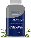 1'Day Men’s 50+ Healthy Advantage Multivitamin Daily Nutritional Support for Men 50+ 300 Tablets (Pack of 01)