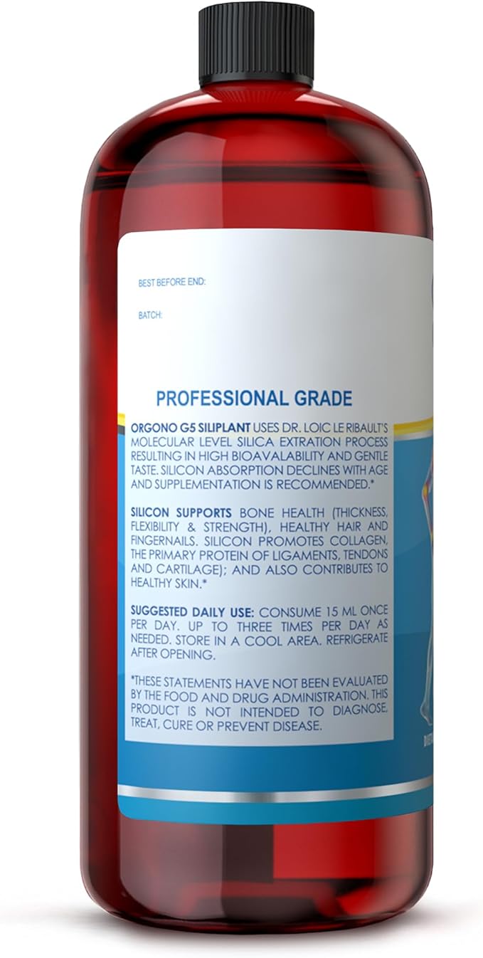Living Silica ORGONO Siliplant | Vegan Collagen Booster | Supports Healthy Collagen and Elastin Production for Joint &amp Bone Support Glowing Skin Strong Hair &amp Nails. 66 Servings