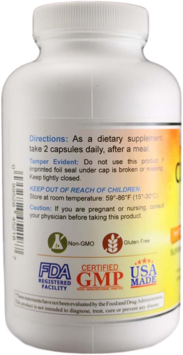Wonder Labs Curcumin 950 mg with BioPerine Supprts Heart and Joint Health - 180 Capsules