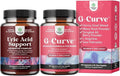 Bundle of Green Coffee Bean Extract for Uric Acid Cleanse &amp Detox with Turmeric Tart Cherry &amp Celery Seed and G-Curve Butt and Breast Growth Capsules - Horny Goat Weed Muira Puama &amp Maca