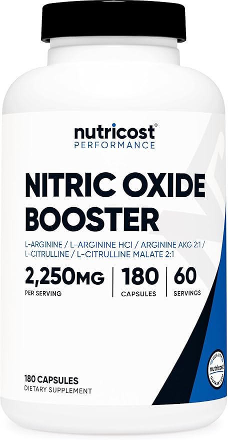 Nutricost Creatine 500 Grams Nitric Oxide 180 Capsules and ZMA 180 Capsules Bundle