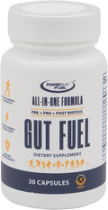 Gut Fuel All-in-One Dietary Supplement - Athlete-Derived Sport Certified &amp Doctor Formulated Advanced Pre Pro &amp Postbiotics - Supports Gut Immune &amp Energy Health - 30 Capsules