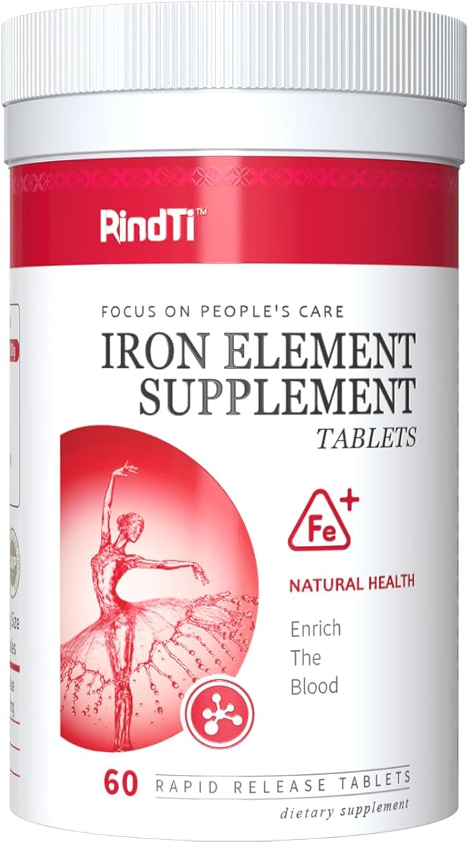 Daily Iron Supplement Tablets Iron 60 mg with Vitamin C 250 mg Support The Production of Healthy Red Blood Cells Gentle Absorption Formula 60 Servings