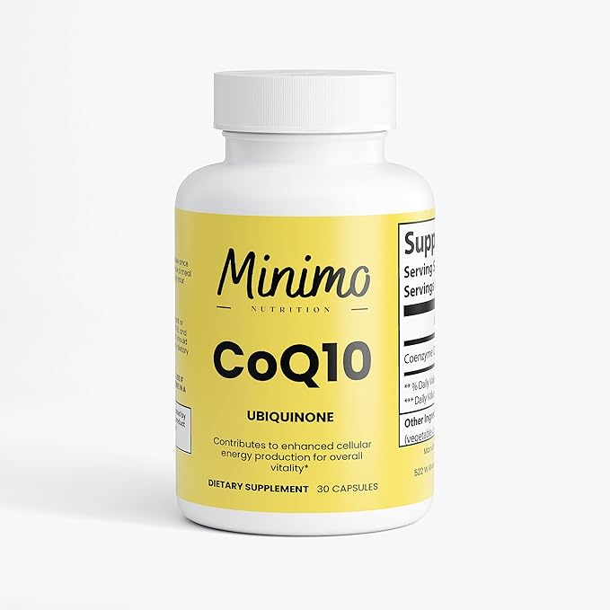 CoQ10 Ubiquinone 200mg 3rd Party Tested Optimally Absorbed Ubiquinone Vegan Gluten Free Dietary Supplement Support for Heart Health &amp Brain Function 30 Capsules