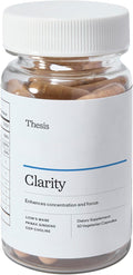 Thesis Clarity Nootropic Supplement for Men &amp Women with Lions Mane CDP Choline Panax Ginseng Vitamin B6 &amp Caffeine Cognitive Support Capsules Vegan Non GMO 25 Servings