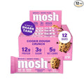 MOSH Cookie Dough Crunch Keto Protein Bars High Fiber Low Carb Gluten Free High Protein Brain Healthy Snack 12 Count