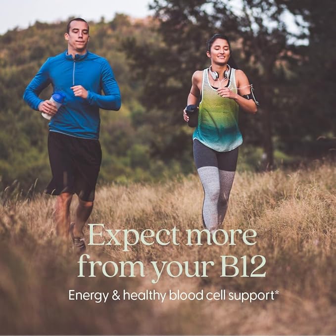 New Chapter Fermented Vitamin B12 1000 mcg USDA Organic ONE Daily for Cellular Energy + Healthy Blood Cells Certified Vegan Gluten Free - 60 Count