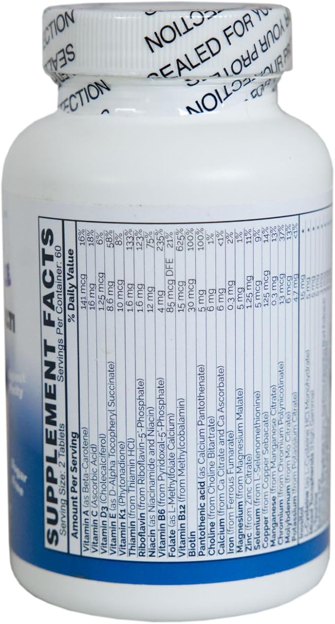 KIDS MIGHTY-MULTI (120 Tablets) – Chewable Multivitamin – Purest Non-GMO Ingredients No Sugar or Artificial Ingredients – Naturally Sweetened with Xylitol &amp Stevia Leaf Extract – Suitable for Adu