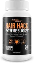Hair Hack Extreme Blocker - Our Best Hair Growth Supplement - Natural Hair Regrowth Hair Vitamins for Thicker Hair Growth - Vitamin B7 Biotin and Folic Acid - Vitamin D3 Hair Growth Vitamins