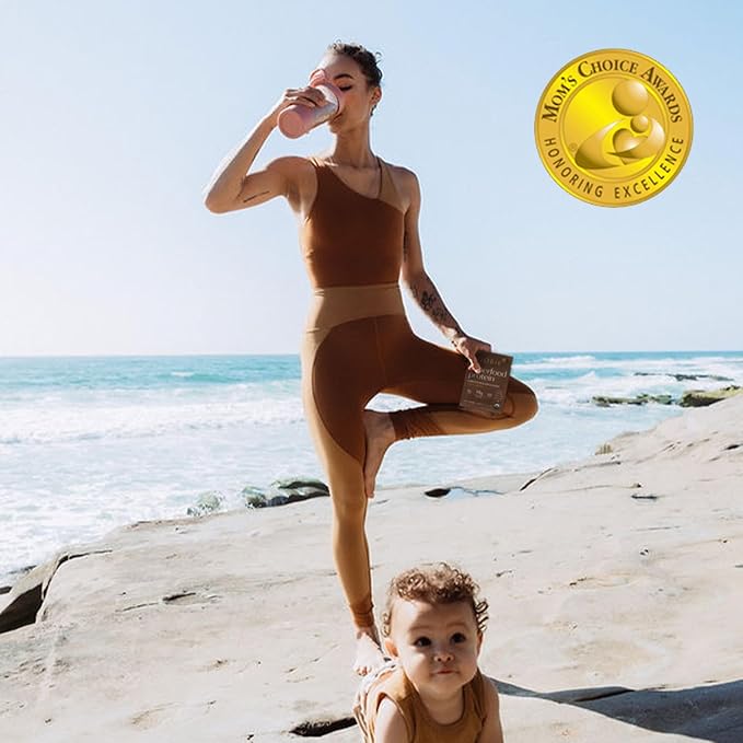 Boobie Body Superfood Protein Meal Replacement Shake Vanilla Chai Flavor | 19g Protein | Safe For Pregnancy Lactation &amp Motherhood | Organic Vegan Zero Sugar 10 Single Serve Packets (1.02 oz