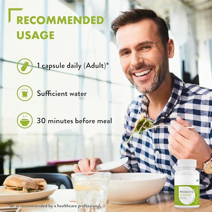 Probiotics Supplement 30 Billion FC Formula for Daily Probiotic Support Improves GI Immunity Helps to Maintain Healthy Digestive System for Men &amp Women 60-Capsules