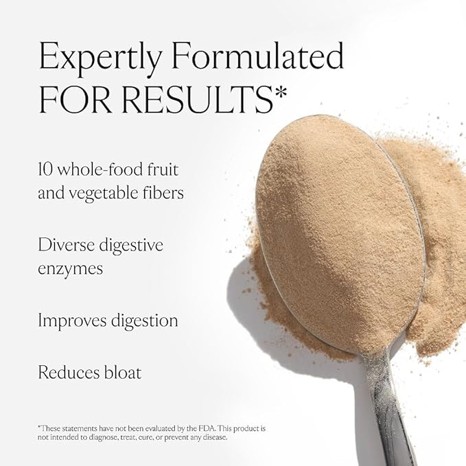 SAKARA Fiber Super Powder - Pineapple Flavor Prebiotic Fiber Powder High Fiber &amp Digestive Enzymes Organic Fiber Supplement Powder Daily Fiber Drink Acacia Fiber Powder