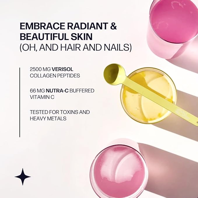 Sparkle Wellness VERISOL Bioactive Hydrolyzed Collagen Peptides | Collagen Powder Supplement with Vitamin C for Skin Hair &amp Nail Health | Skin Boost (Acai Lemonade) [30-Serves]