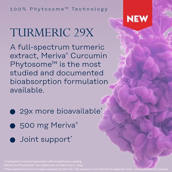 SOLARAY ProSorb Turmeric Supplement Phytosome 500 mg - 29X High Absorption Turmeric Curcumin Supplement for Joint Health Support - Easy-to-Digest Curcumin Vegan 60-Day Guarantee 30 Serv 30 VegCaps