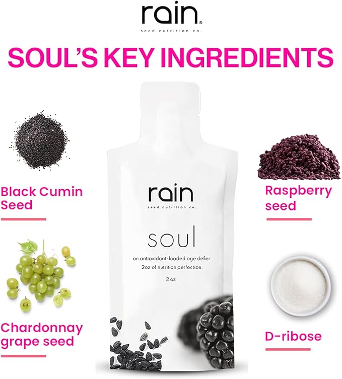 Rain - Soul - Super Supplement with Powerful Nutrients &amp Vitality-Boosting Ingredients for Wellness &amp Immune Support - 2 Boxes (60 Pouches)