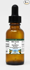 Milk Thistle &amp Dandelion Glycerite Liquid Extract (1:5) - Mint Flavored (1 oz ZIN: 522726) - 3 Pack
