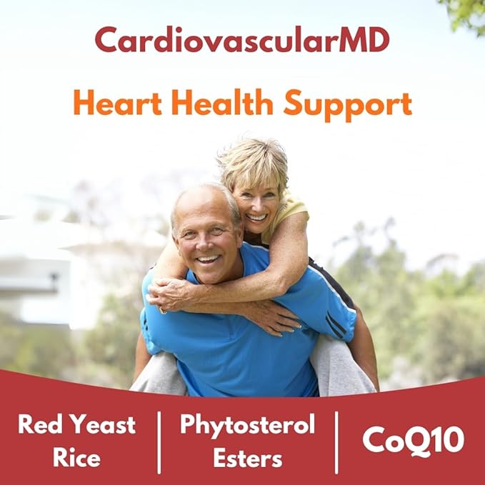 ScimeraMD® CardiovascularMD Red Yeast Rice Supplement with Phytosterol Ester and CoQ10 for Heart Health and Cholesterol Support 60 CT