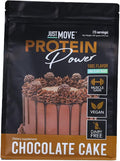 Just Move Protein - Chocolate Cake - Vegan (Plant Based) Organic Dairy Free Soy Free Gluten Free Keto Peanut Free 20g Protein Low Carb Non GMO (15 Servings)