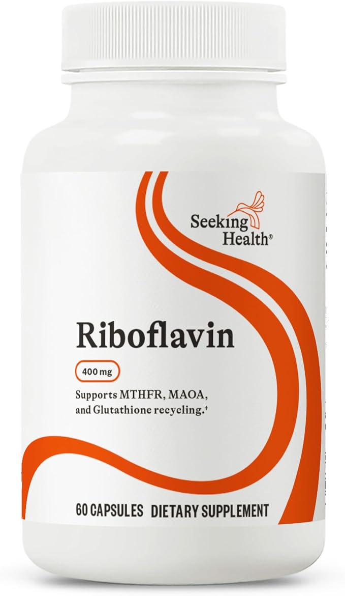 Seeking Health Riboflavin - Vitamin B2 Supplement for Methylation Support - Support Homocysteine Metabolism with Antioxidant Ingredients - 400 mg 60 Capsules