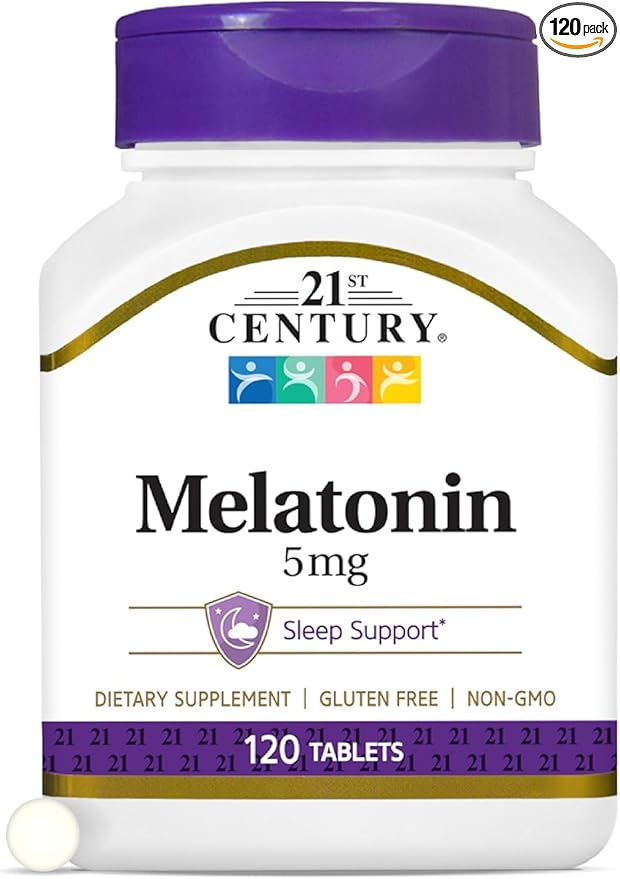 21st Century Melatonin 5mg Tablets - 120 ct Pack of 3
