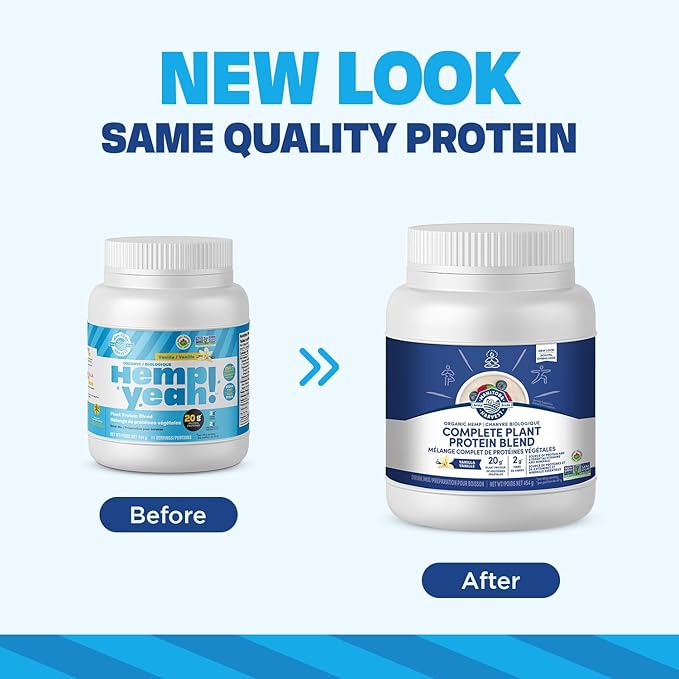 Manitoba Harvest Hemp Yeah Vanilla Protein Powder 454 GR