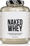NAKED Whey 5LB 100% Grass Fed Unflavored Whey Protein Powder - Only 1 Ingredient NSF Certified Undenatured Gluten Free Soy Free Promote Muscle Growth and Recovery - 76 Servings