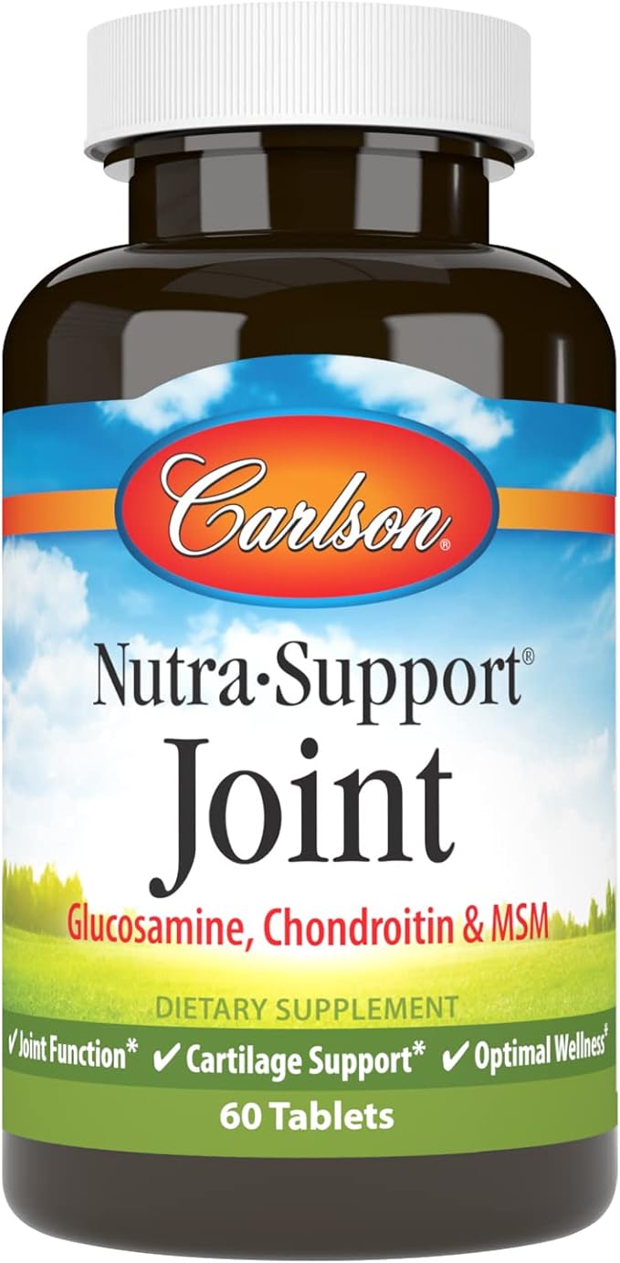 Carlson - Nutra-Support Joint Glucosamine Chondroitin &amp MSM Joint Function Cartilage Support &amp Optimal Wellness 60 tablets