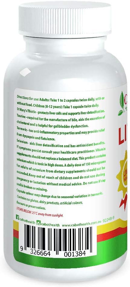 Cabot Health LivaTone Plus with Turmeric 120 Capsules