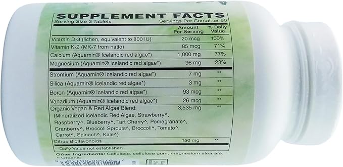 Holly Hill Health Foods Algae Based Calcium 1000 mg 180 Tablets