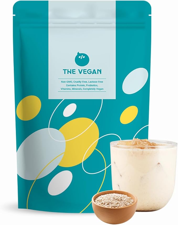 THE VEGAN Protein Powder | Oat Milk Plant Based Protein | Non-GMO Soy Isolate with Probiotics | Dairy-Free | Low FODMAP | Low Cholesterol | 1kg