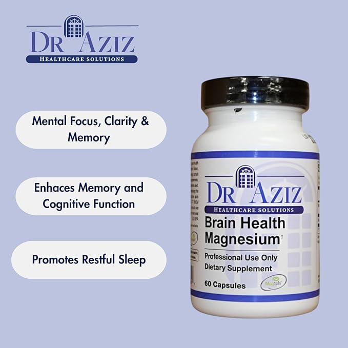 Brain Health Magnesium Supplement – Magnesium Support Supplement - Cognitive Support Memory &amp Focus - 60 Capsules