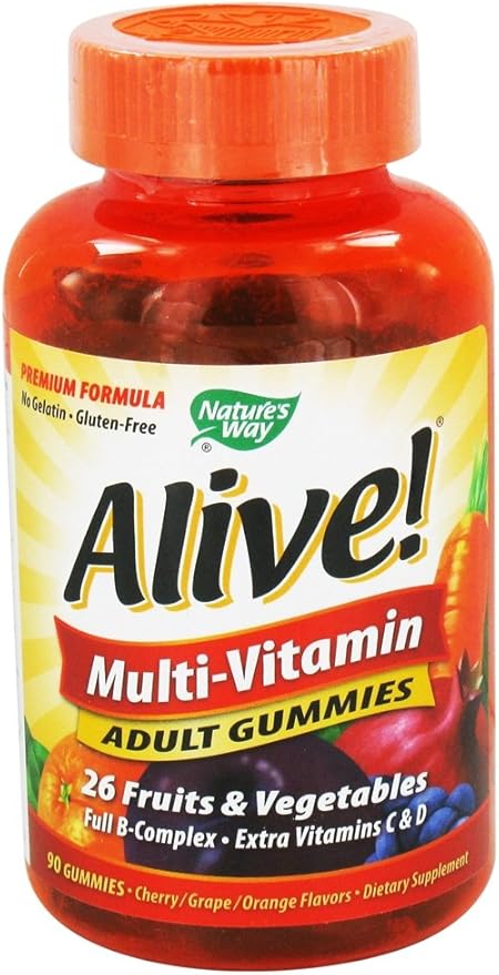 Nature's Way Alive Adult Multivitamin Gummy Chew 90ct Bottle