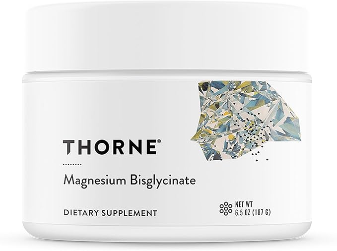 THORNE - Magnesium Bisglycinate - Powdered Magnesium Formula - Supports Restful Sleep Muscle Relaxation Heart Health &amp Metabolism* - NSF Certified for Sport - Gluten Dairy &amp Soy-Free - 60 S