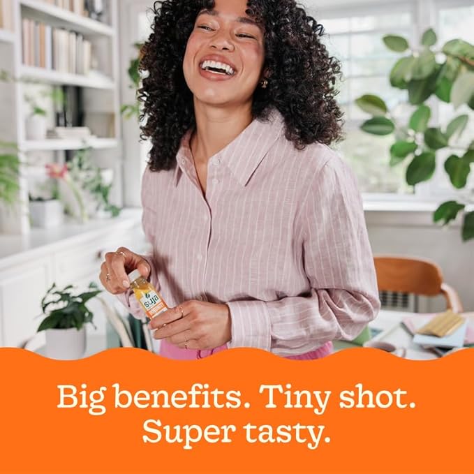 Suja Organic Immunity Elderberry Shot with Turmeric and Ginger | Immunity Boost &amp Support | Functional Shots | Cold-Pressed Juice with Live Probiotics | Plant-Based &amp Gluten-Free (20 Pack)