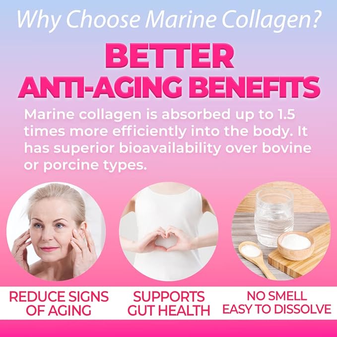 FINE JAPAN Premium Marine Collagen Powder with Hyaluronic Acid CoQ10 &amp Elastin/Set of 3 /Non-GMO - 30 Servings (210g / 7.4oz)