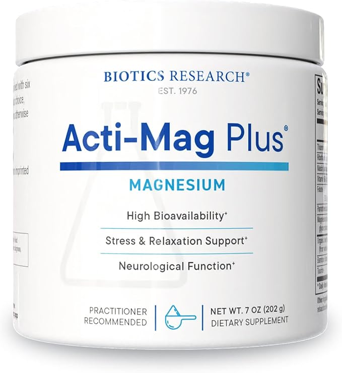 Biotics Research B12-2000™ Lozenges &amp Acti-Mag Plus™ Powder – High Potency Vitamin B12 B6 Folate &amp 400mg Magnesium – Methylation Energy Relaxation Heart &amp Muscle Support - 60 Lozenges