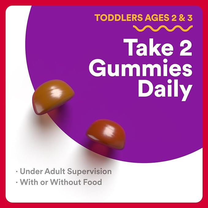 SmartyPants Organic Toddler Multivitamin Gummies: ProbioticsOmega 3 (ALA)Vitamin D3CVitamin B12B6AK&ampZincBeta CaroteneGluten FreeThree Fruit Flavors (30 Day Supply)60 Count (Pack of 2)
