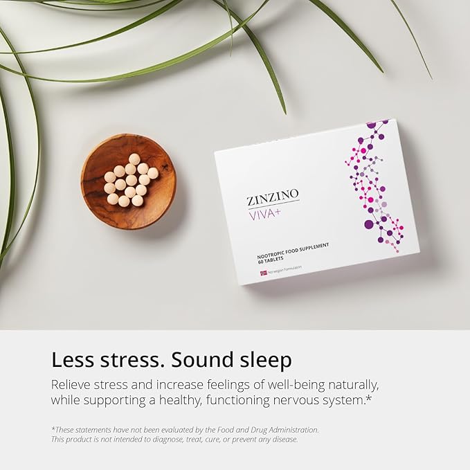 Viva + - Contains Iodine Vitamin C and Magnesium Promotes Restful Sleep Improves Concentration Learning Memory and Reasoning - 60Tablets